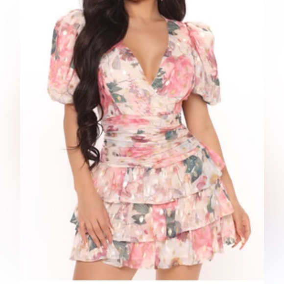 Fashion nova dress Women Who Brunch Floral Mini
Dress - XS floral metallic - Picture 1 of 6